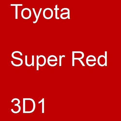 Toyota, Super Red, 3D1.